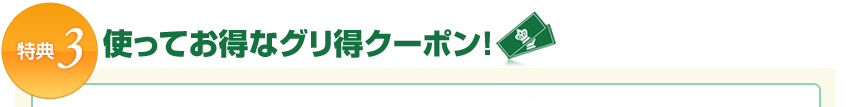特典|使ってお得なグリ得クーポン!